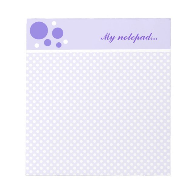 Bloc De Notas Notepads de puntos de polka personalizados: puntos (Frente)