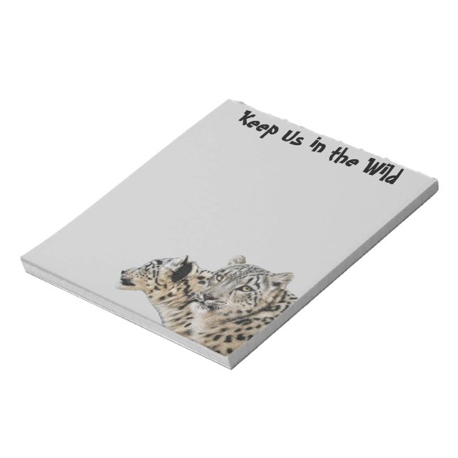 Bloc De Notas Notepads de vida silvestre Snow Leopards (Lado Izquierdo)