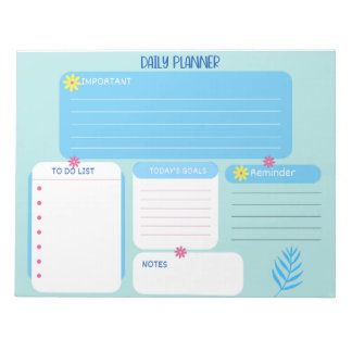 Bloc De Notas Notepads florales de Daily Planner