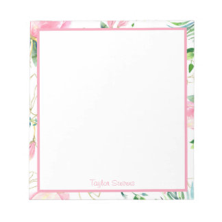 Bloc De Notas Notepads florales personalizado