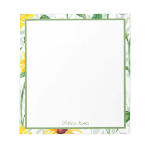Bloc De Notas Notepads florales personalizado