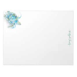 Bloc De Notas Notepads personalizados Turtle acuarela