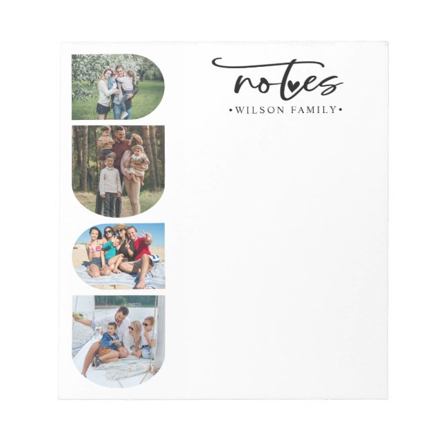 Bloc De Notas Notes Photo Collage Family Arch Frame (Frente)