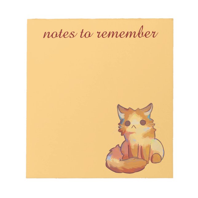 Bloc De Notas Notes to remember, Cat, kitten, poes (Frente)