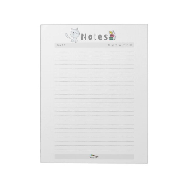 Bloc De Notas Notespad de gato semanal (Lado Izquierdo)