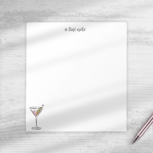 Bloc De Notas Notita Adorable de Martini Cóctel de Martini Dibuj (Subido por el creador)