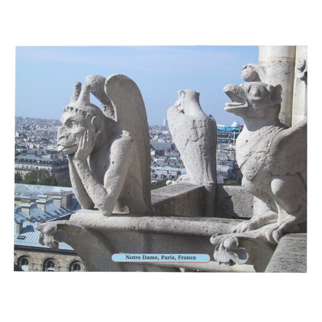 Bloc De Notas Notre Dame, París, Francia (Frente)