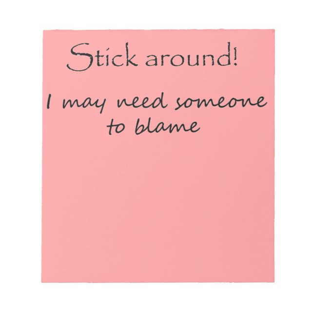 Bloc De Notas Novedades divertidas regalos de oficina humor de r (Frente)