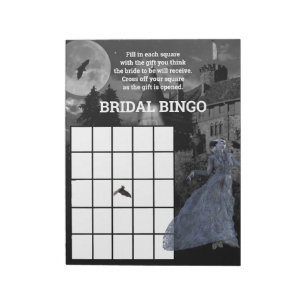 Bloc De Notas Novia de Frankenstein Bingo Boda de Halloween