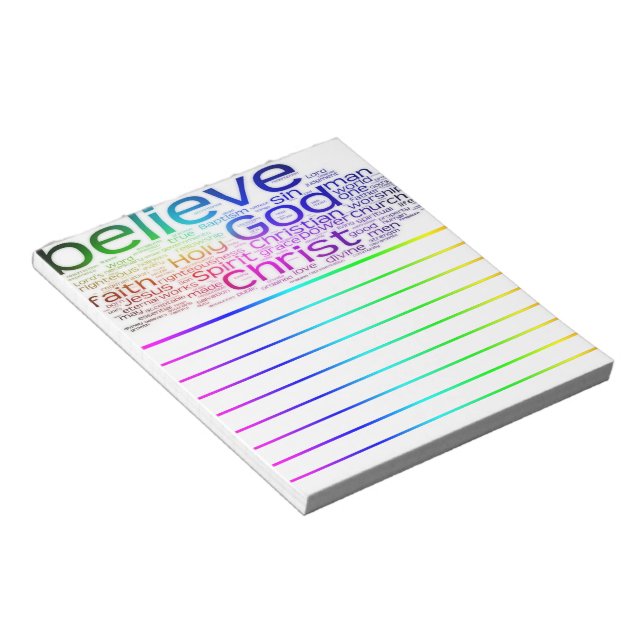 Bloc De Notas Nube de palabras cristianas (Lado Derecho)