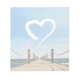 Bloc De Notas Nube sin fin de trayectoria en forma de corazón