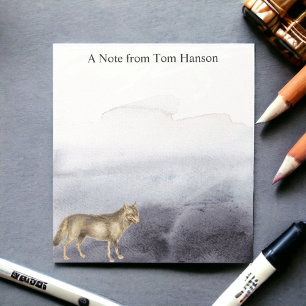 Bloc De Notas Nubes azul de lobo de color de agua personalizadas