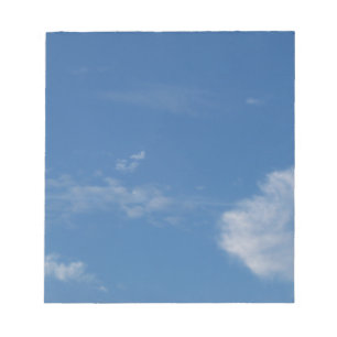 Bloc De Notas nubes blancas de cielo azul oscuro