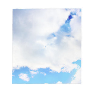 Bloc De Notas Nubes blancas hinchadas y cielo azul
