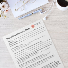 Bloc De Notas *Nuevo* salón de Spa microbladeconsentimiento de b