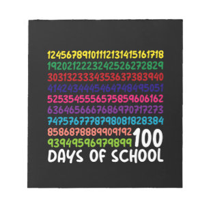Bloc De Notas Números matemáticos 100 días de escolares
