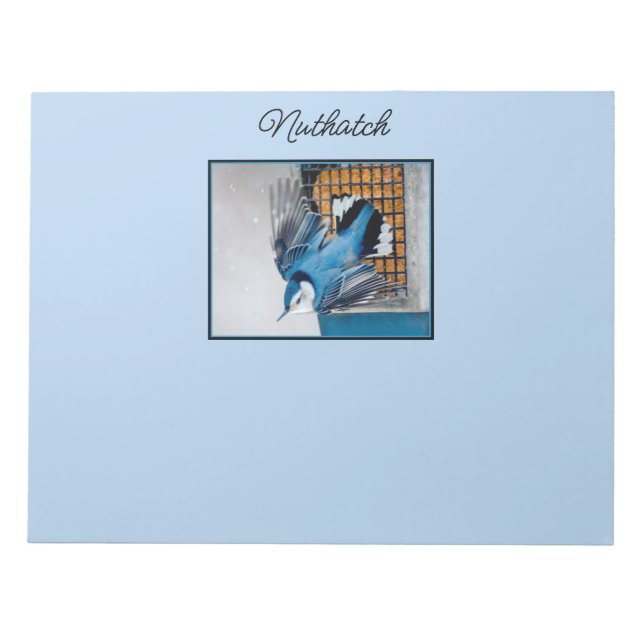 Bloc De Notas Nuthatch blanco en nieve - foto original (Frente)