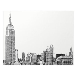 Bloc De Notas NYC Skyline Etched 01