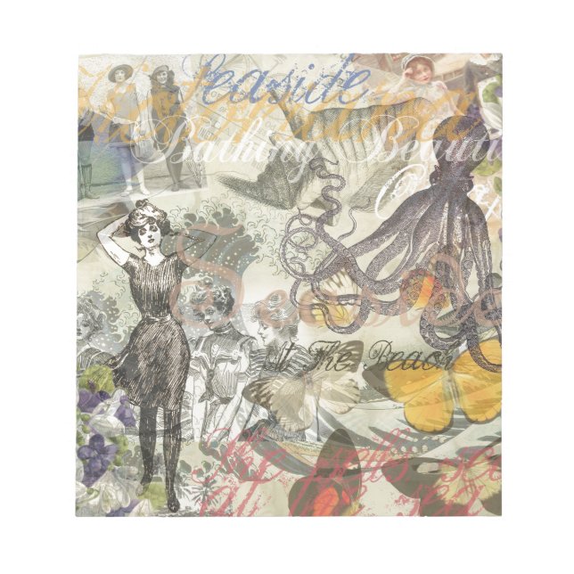 Bloc De Notas Octopus Beach Antique Coastal Steampunk (Frente)