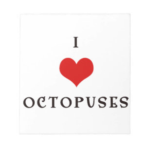 Bloc De Notas Octopuses originales del corazón