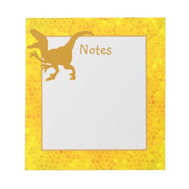 Bloc De Notas Ocultar los dinosaurios dorados (Frente)