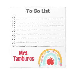 Bloc De Notas Oferta personalizada de maestros de arco iris