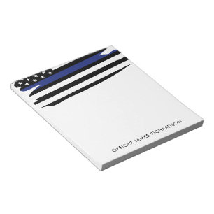 Bloc De Notas Oficial de policía de la Línea Azul delgada