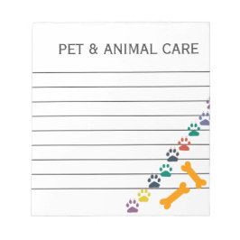 Bloc De Notas Oficina comercial de cuidado de mascotas para anim