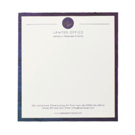 Bloc De Notas Oficina del abogado elegante profesional personali
