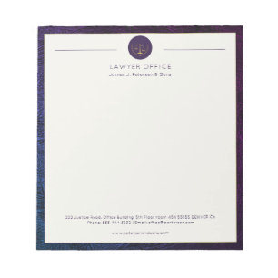 Bloc De Notas Oficina del abogado elegante profesional personali