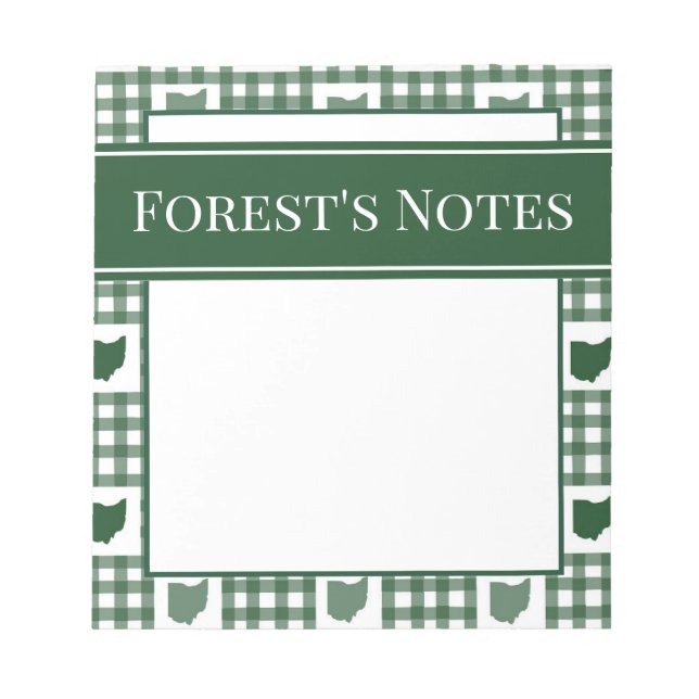 Bloc De Notas Ohio Gingham Verde (Frente)