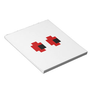 Bloc De Notas Ojos rojos fantasmagóricos de 8 bits