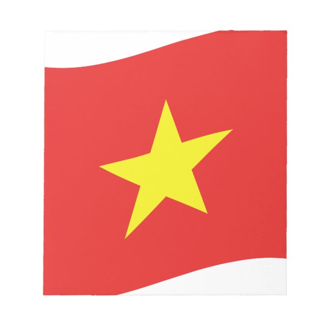 Bloc De Notas Ola de bandera de Vietnam (Frente)