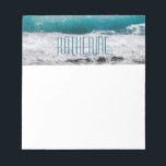 Bloc De Notas Olas oceánicas personalizadas<br><div class="desc">Bloc de notas de las olas oceánicas. Playa. Nombre.</div>