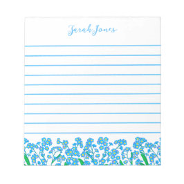 Bloc De Notas Olviden-Me-Not Blue Flower Garden Lining