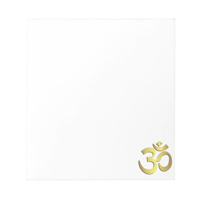 Bloc De Notas Om ( Aum ) Símbolo de yoga Namaste (Frente)