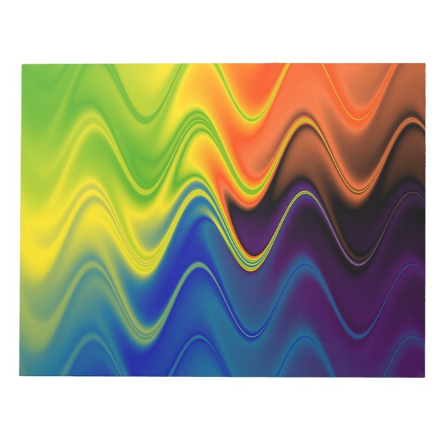 Bloc De Notas Ondulado Multicolor Abstracto (Frente)