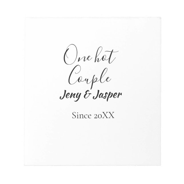 Bloc De Notas One hot couple add name since 20XX year date (Frente)