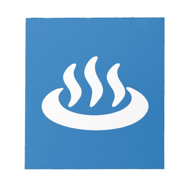 Bloc De Notas Onsen ♨ Primavera Caliente 温 泉 Rótulo japonés (Frente)