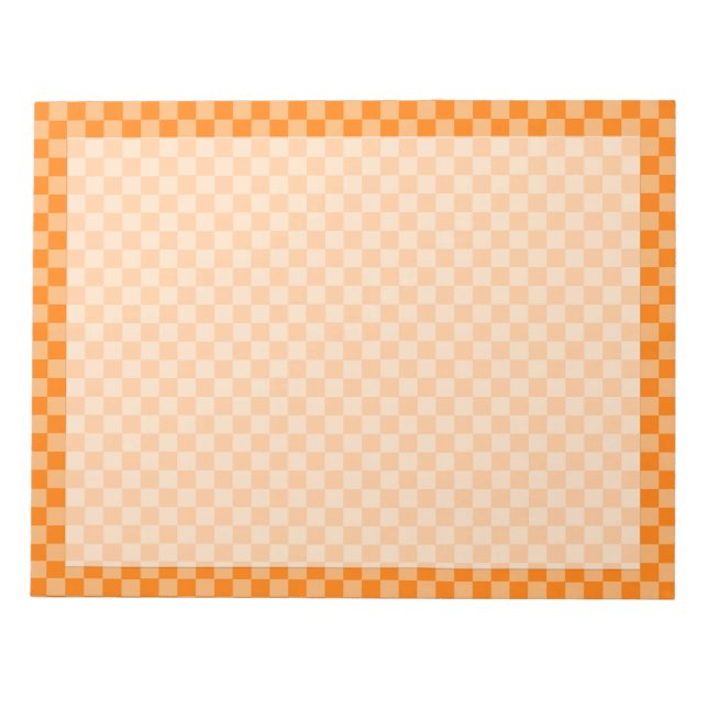 Bloc De Notas Orange Combination Checkerboard by Shirley Taylor (Frente)