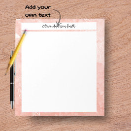 Bloc De Notas Orange Minimalist Custom Notepad | Cute Gift