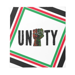 Bloc De Notas orgullo negro bandera panafricana roja verde puño