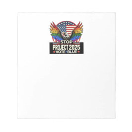 Bloc De Notas Orgullo - Stop Project 2025 - Vote Azul