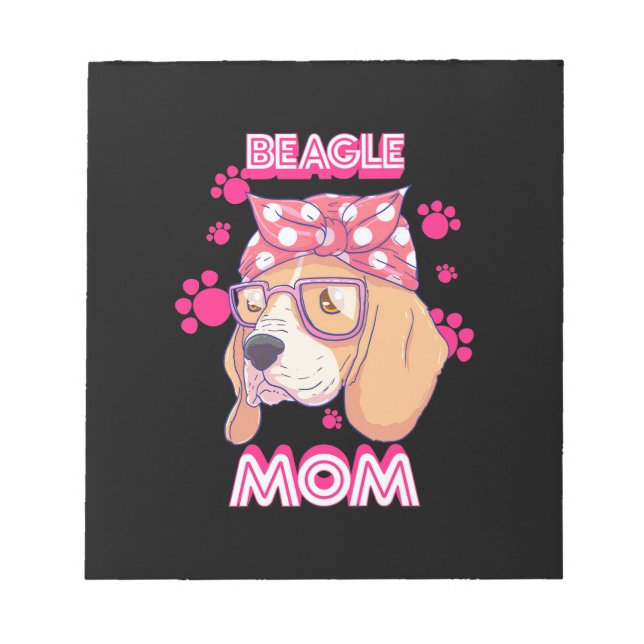 Bloc De Notas Orgullosa Beagle Dog Mom (Frente)