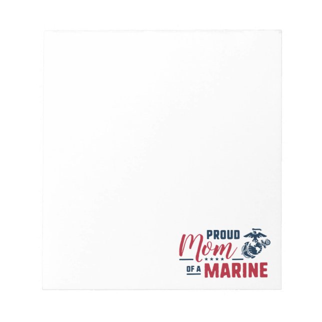 Bloc De Notas Orgullosa madre de un marine (Frente)