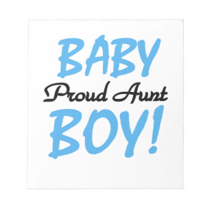 Bloc De Notas Orgullosa tía Baby Boy camisetas y regalos