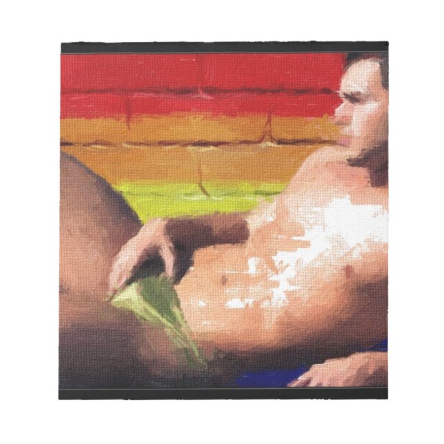 Bloc De Notas ORIDE Rooftop Hunk - pintura original (Frente)