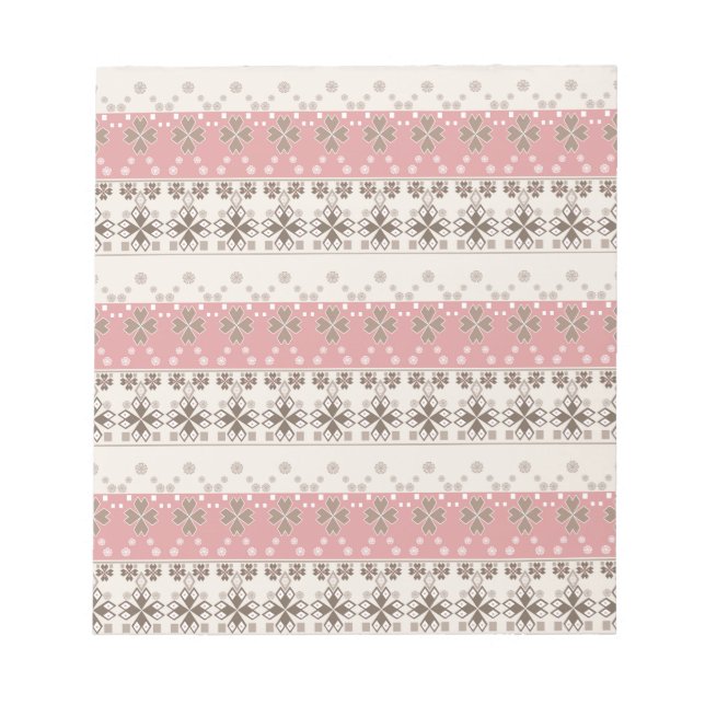 Bloc De Notas Ornamento beige rosa (Frente)