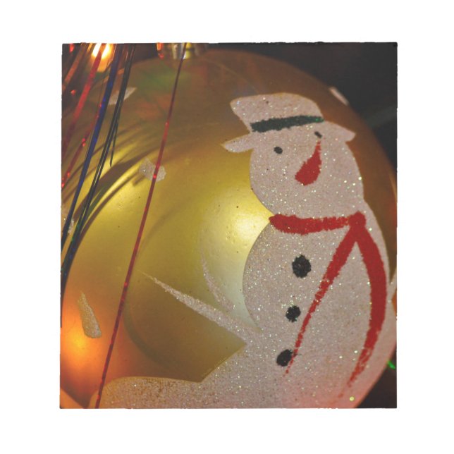 Bloc De Notas Ornamento de Snowman espumoso (Frente)