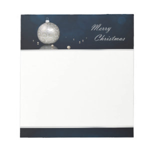 Bloc De Notas Ornamento elegante Purpurina plateado - Notepad